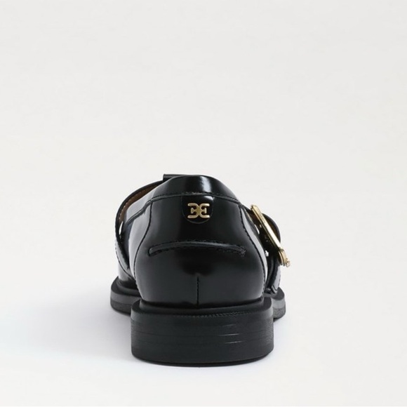 Sam Edelman Black Loafers with Gold Accent - Picture 4 of 6